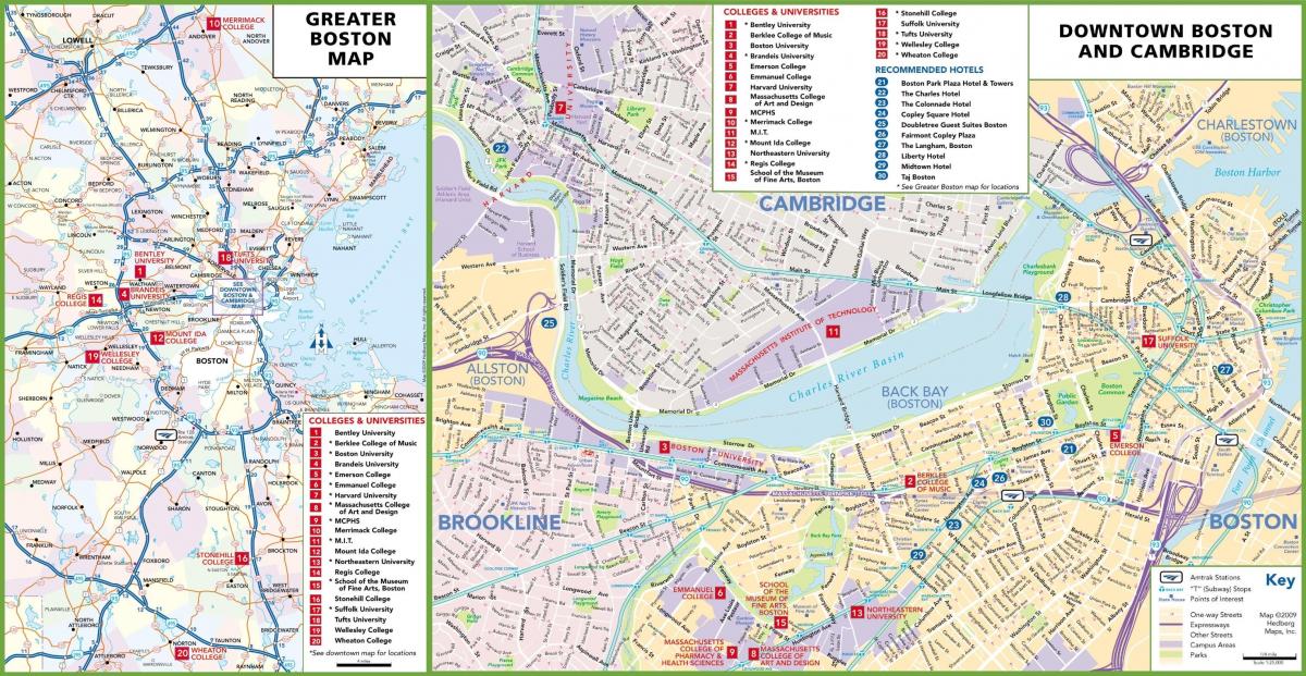 Stadsplattegrond van Boston